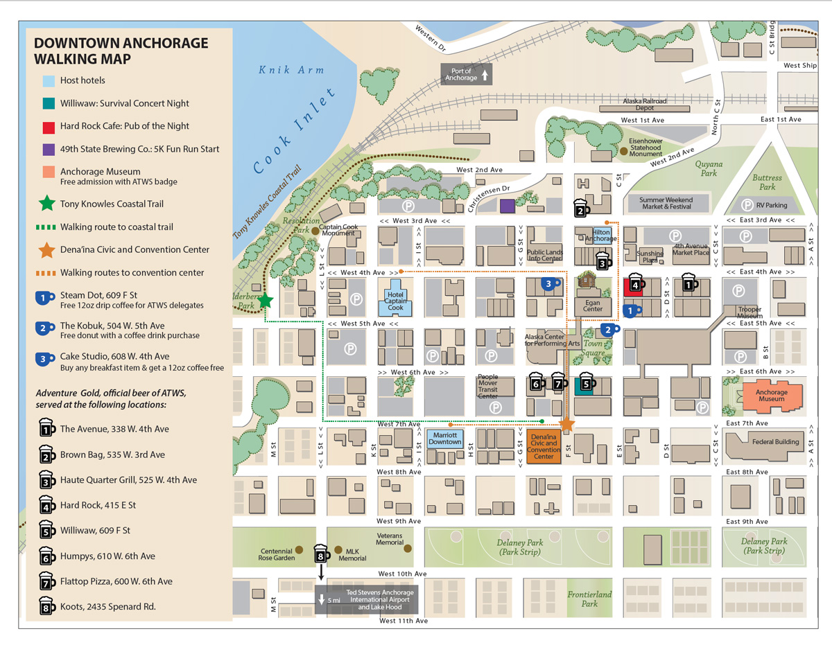 Anchorage Walking Map | Adventure Travel Trade Association